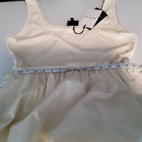 Who What Wear Womens XL White Sleeveless Dress Lower: 100% Cotton - Picture 2 of 12